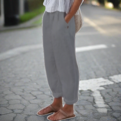 Women's Linen Pants Soft Comfortable Casual Everyday Trousers