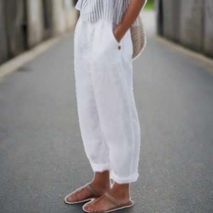 Women's Linen Pants Soft Comfortable Casual Everyday Trousers
