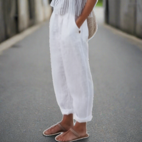 Women's Linen Pants Soft Comfortable Casual Everyday Trousers