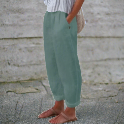 Women's Linen Pants Soft Comfortable Casual Everyday Trousers