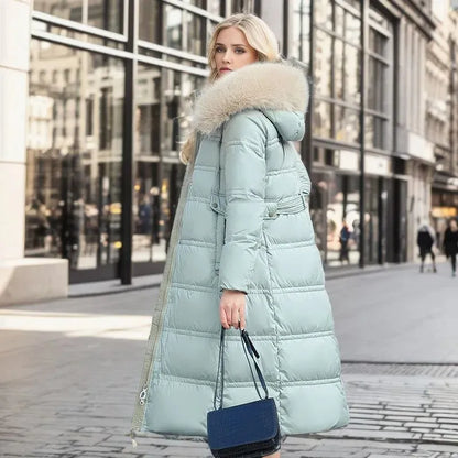 Women's Long Winter Parka – Fur-Hood Water-Resistant Padded Coat