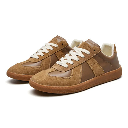 Men's Lace-Up Sneakers Retro Style Casual Walking Shoes Comfortable Everyday