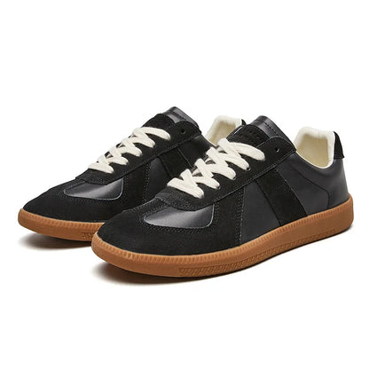 Men's Lace-Up Sneakers Retro Style Casual Walking Shoes Comfortable Everyday