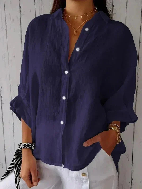 Amélie Rousseau women's blouse in Navy Blue
