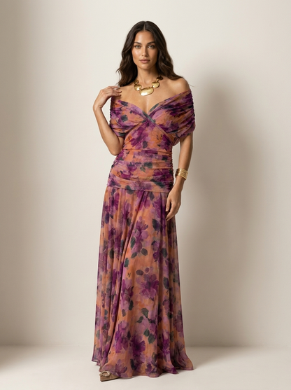 Valentina women's maxi dress in Purple