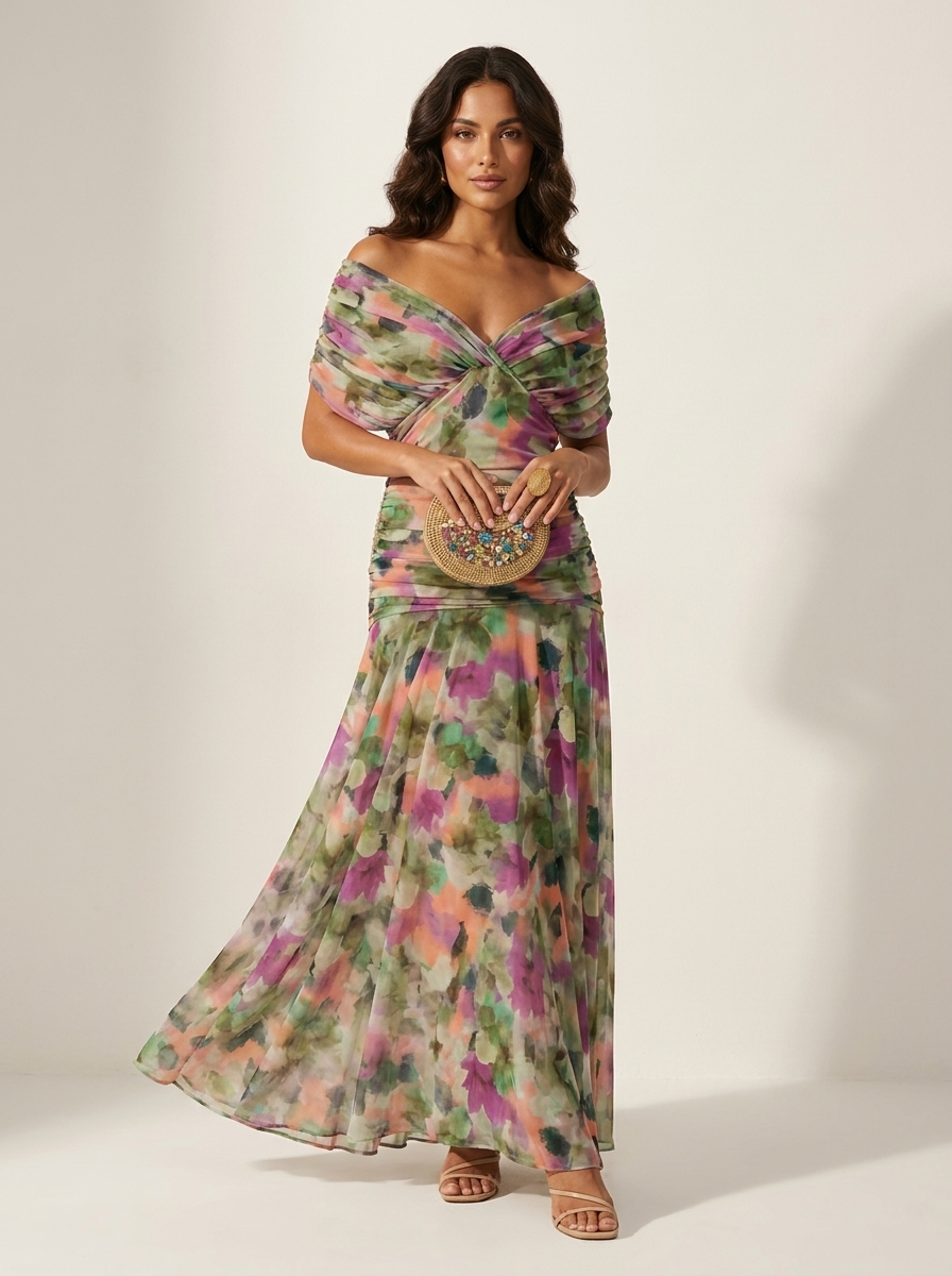 Valentina women's maxi dress in Green