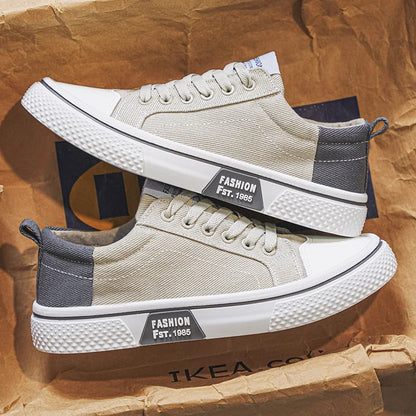 Canvas Sneaker Low-Top Lace-Up Casual Everyday Trainers Lightweight