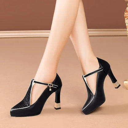 Women's Elegant Sandals Leather Strappy Minimalist Style Casual Formal Versatile