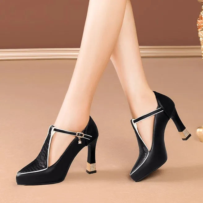 Women's Elegant Sandals Leather Strappy Minimalist Style Casual Formal Versatile