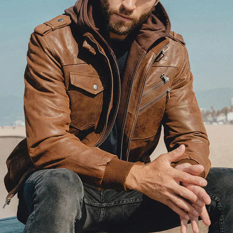 Men's Winter Coat Tailored Fit Structured Silhouette Navy
