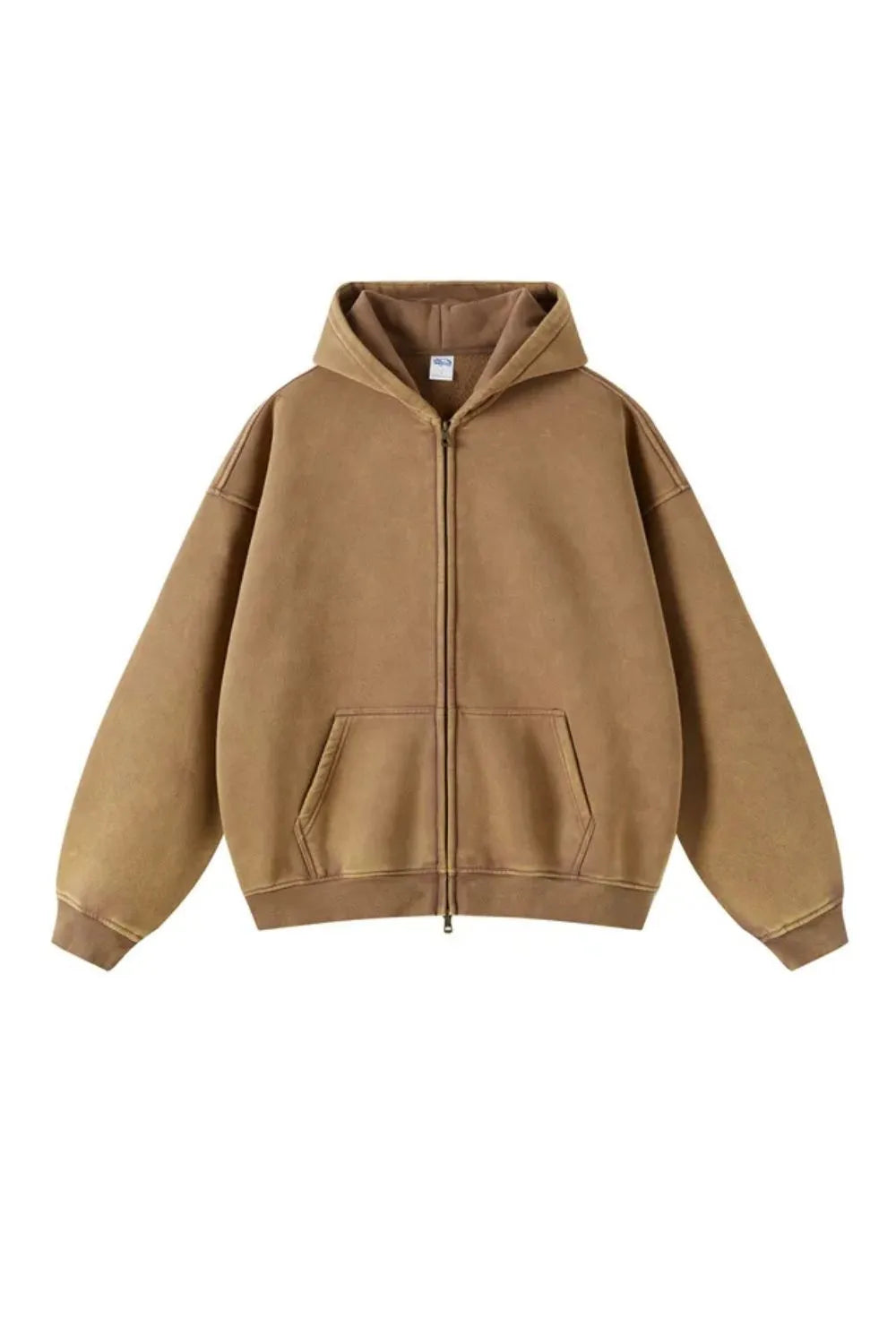 Men's Zipped Hoodie Heavyweight Cotton Blend Full Zip Casual Everyday Fleece Sweatshirt Warm Structured Fit Jacket S-2XL