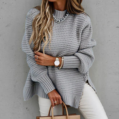 Women's Oversized Knitted Jumper Chunky Warm Layering Sweater