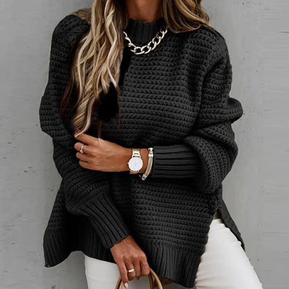 Women's Oversized Knitted Jumper Chunky Warm Layering Sweater