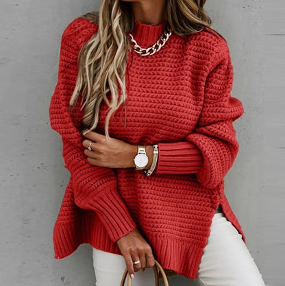Women's Oversized Knitted Jumper Chunky Warm Layering Sweater