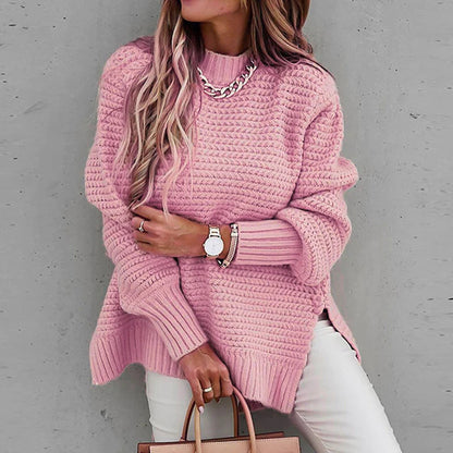 Women's Oversized Knitted Jumper Chunky Warm Layering Sweater