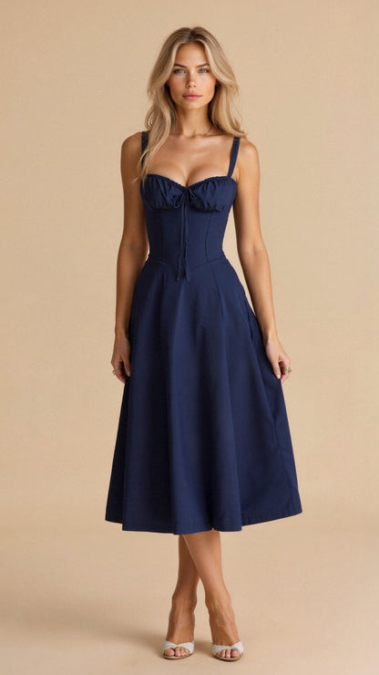 Kiana women's midi dress in Navy