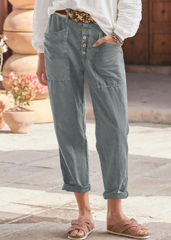 Lise linen trousers in Gray