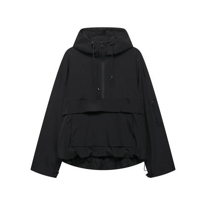 Women's Hooded Waterproof Jacket Three-Proof Windproof Rain Coat Lightweight Warm Casual Outdoor All-Weather Ladies Parka-5