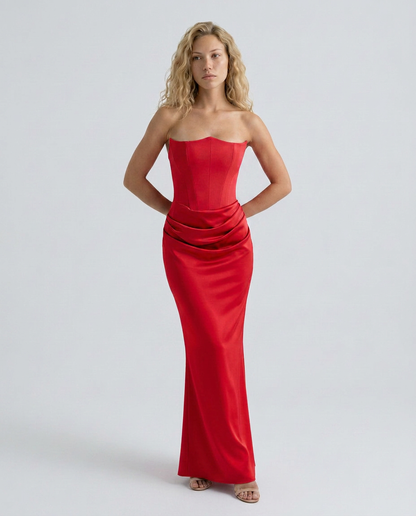 Cleo women's maxi dress in Red