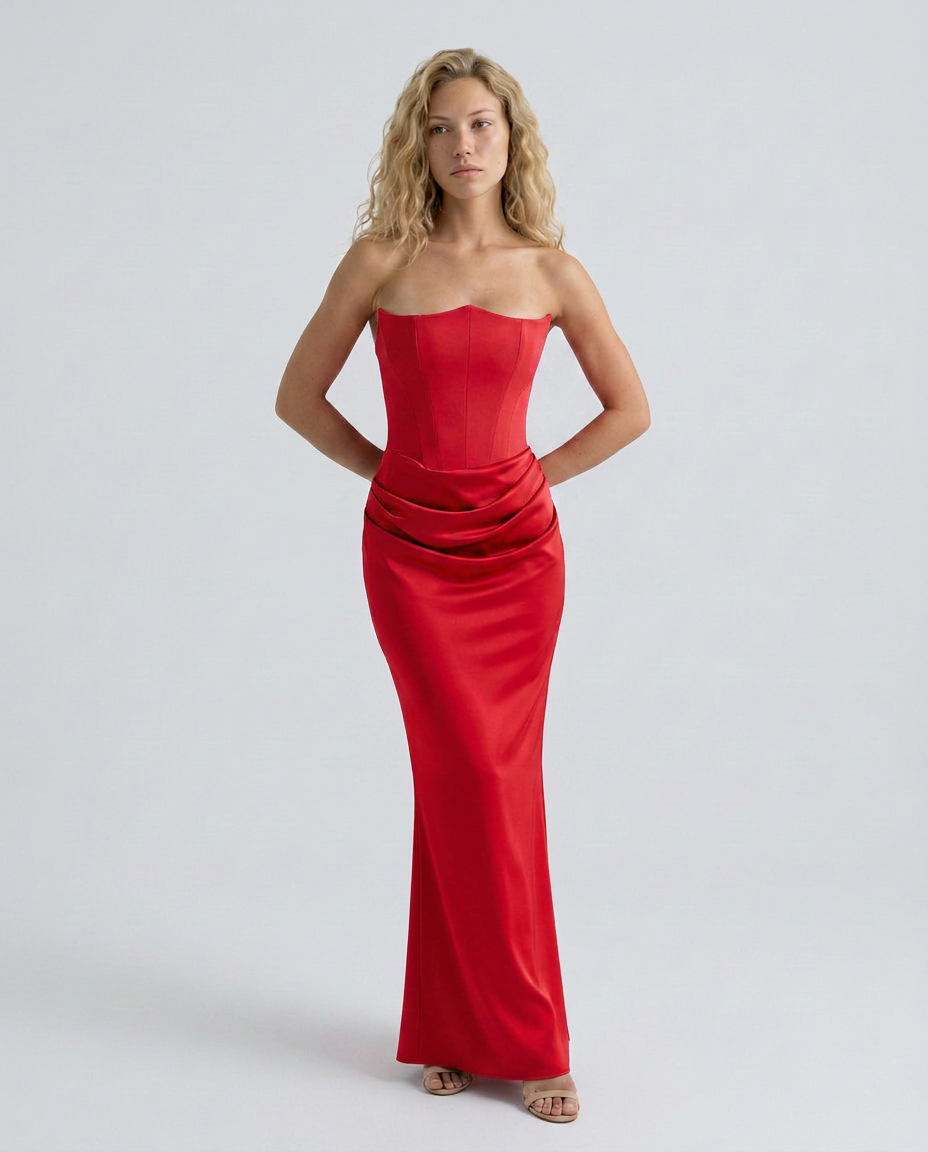Cleo women's maxi dress in Red