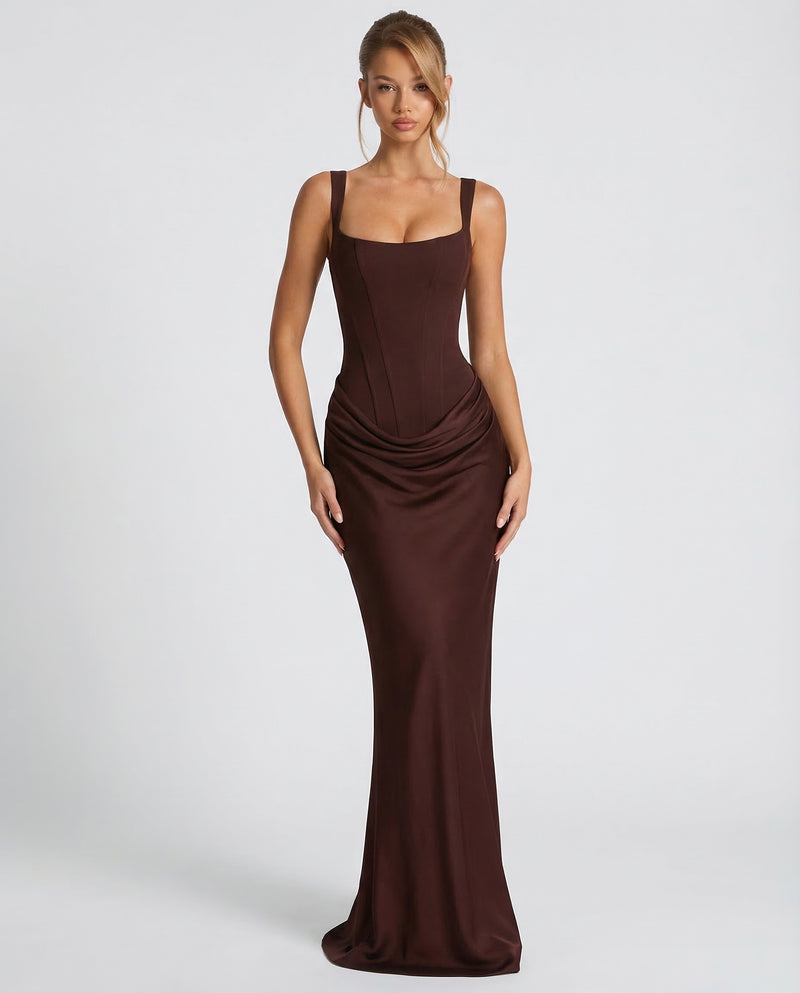 Sienna Laurent women's maxi dress in Brown