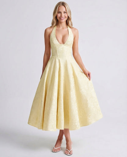 Sheryl women's midi dress in Yellow