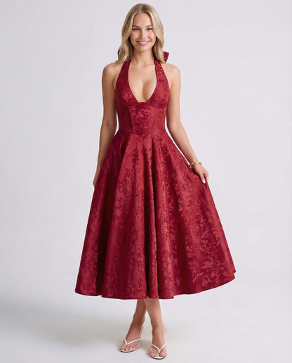 Sheryl women's midi dress in Red