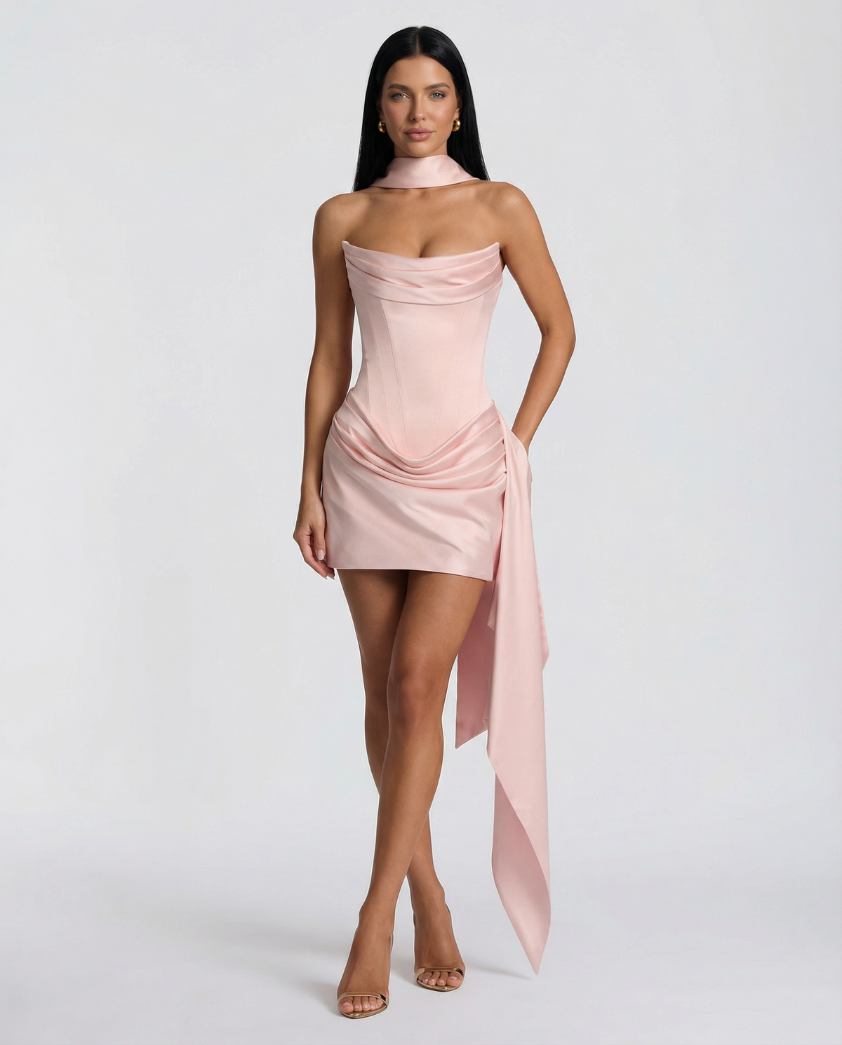 Alina women's mini dress in Pink