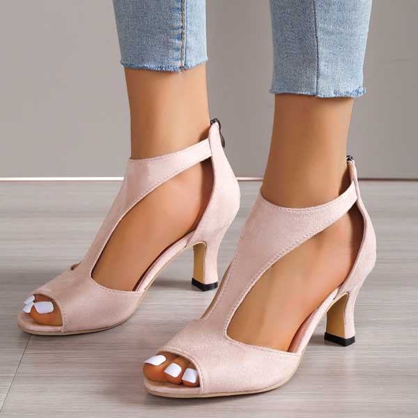 Women's Leather Sandals Elegant Slip On Casual Formal Comfort Black Pink