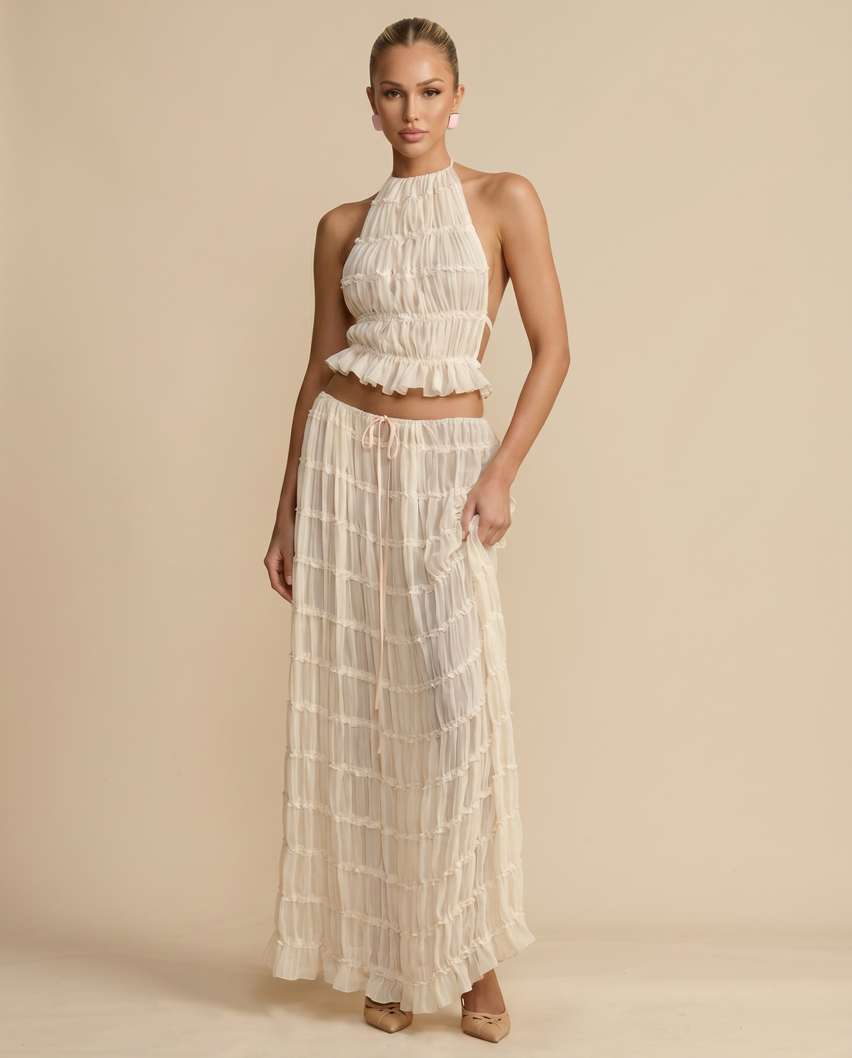 Bella women's outfit set in Ivory