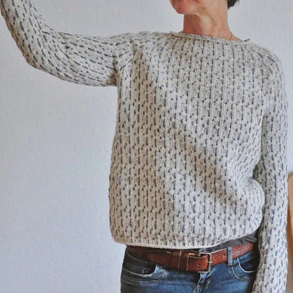 Women's Casual Knit Sweater Boat Neck Soft Breathable Everyday