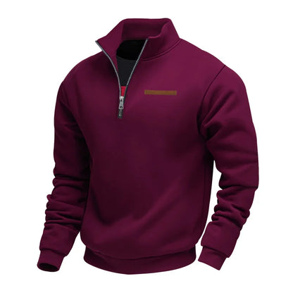 Men's Fleece Quarter-Zip Sweatshirt Casual Pullover Comfortable Everyday