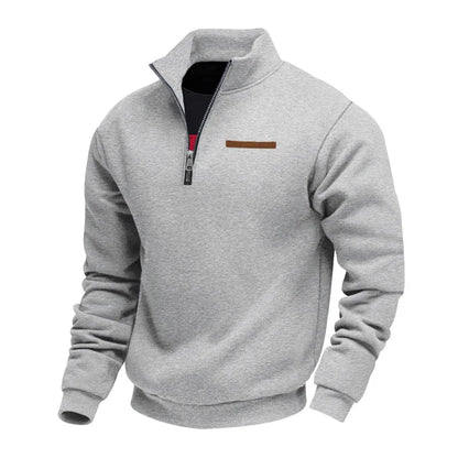 Men's Fleece Quarter-Zip Sweatshirt Casual Pullover Comfortable Everyday