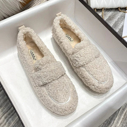 Alessandra Wool Slippers Soft Fleece Cosy Home Shoes Comfortable Indoor