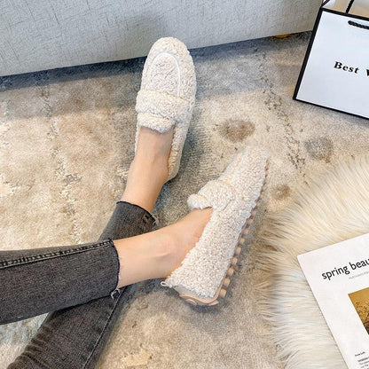 Alessandra Wool Slippers Soft Fleece Cosy Home Shoes Comfortable Indoor