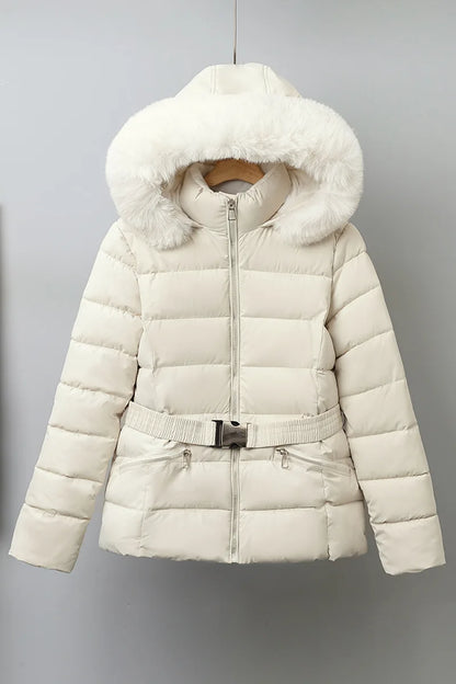 Women's Puffer Jacket Winter Warm Quilted Coat with Hood