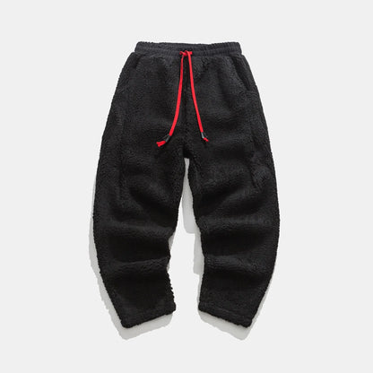 Men's Track Pants Textured Drawstring Waistband Elastic Cuff Casual