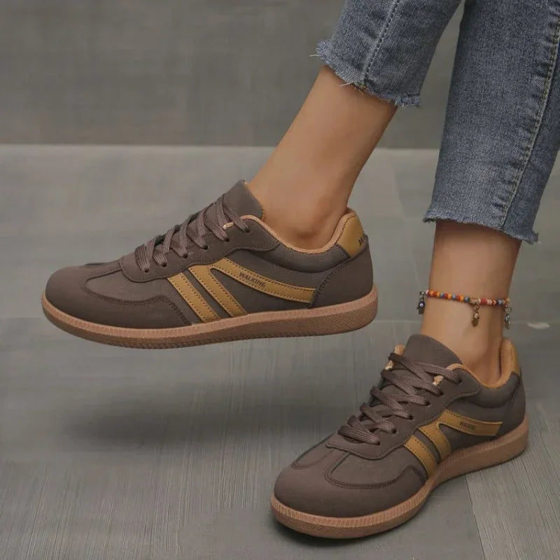 Lace-Up Sneakers Rubber Sole Casual Everyday Trainers Lightweight