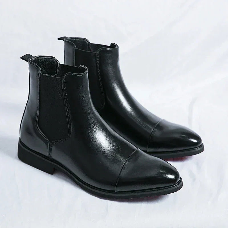 Leather Ankle Boots Women Chic Black Classic Elegant Everyday Footwear
