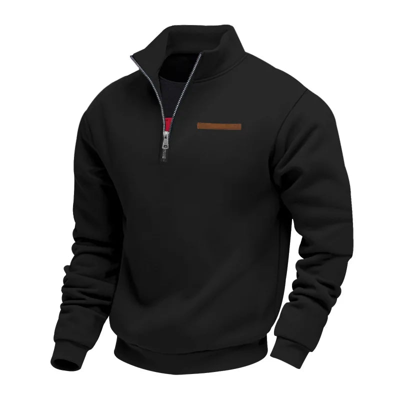 Men's Fleece Quarter-Zip Sweatshirt Casual Pullover Comfortable Everyday