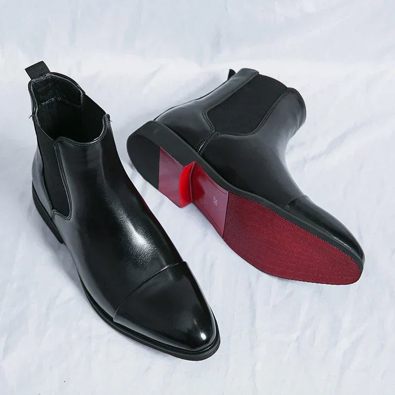 Leather Ankle Boots Women Chic Black Classic Elegant Everyday Footwear