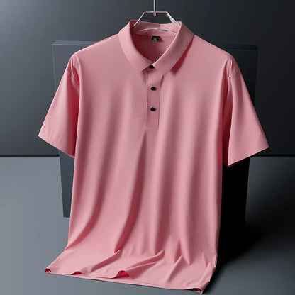 Men's Polo Shirt Short Sleeve Button Collar Casual Everyday Wear
