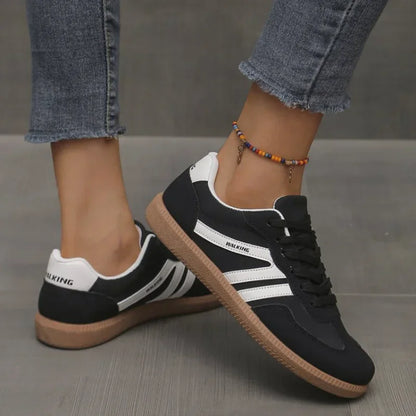 Lace-Up Sneakers Rubber Sole Casual Everyday Trainers Lightweight