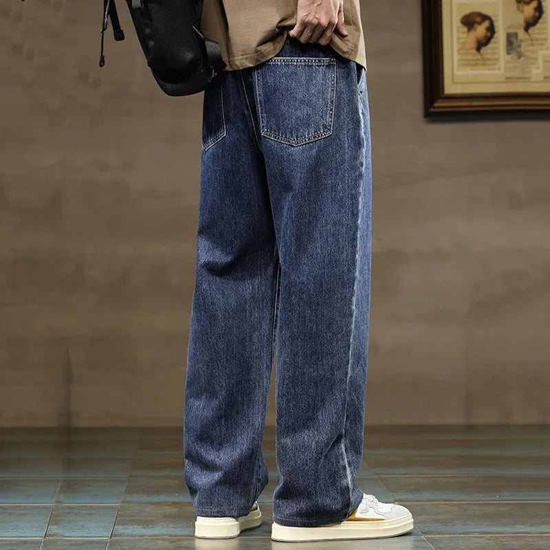 Men's Loose Fit Casual Pants Straight Leg Drawstring Waist Relaxed