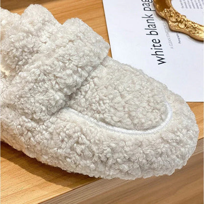 Alessandra Wool Slippers Soft Fleece Cosy Home Shoes Comfortable Indoor