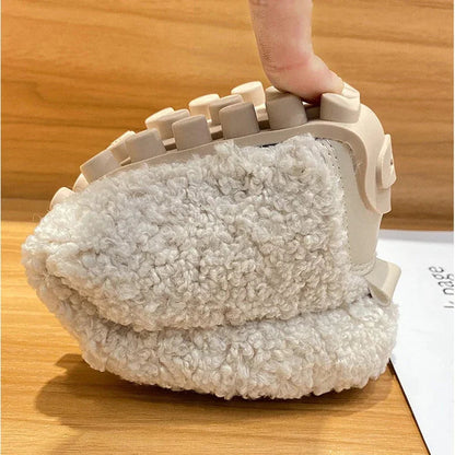 Alessandra Wool Slippers Soft Fleece Cosy Home Shoes Comfortable Indoor
