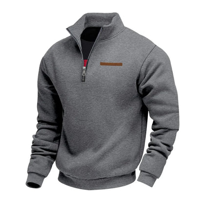 Men's Fleece Quarter-Zip Sweatshirt Casual Pullover Comfortable Everyday