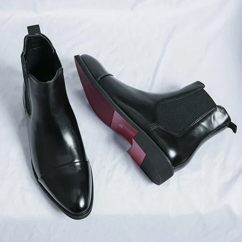 Leather Ankle Boots Women Chic Black Classic Elegant Everyday Footwear