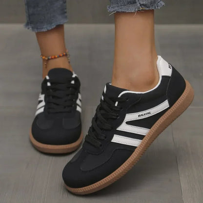 Lace-Up Sneakers Rubber Sole Casual Everyday Trainers Lightweight
