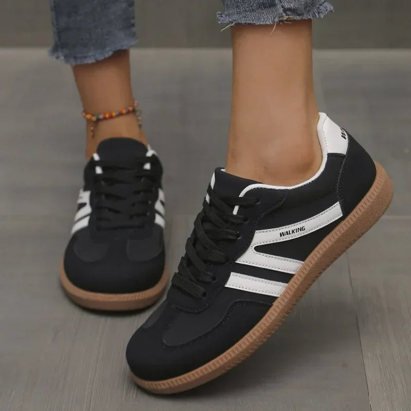 Lace-Up Sneakers Rubber Sole Casual Everyday Trainers Lightweight